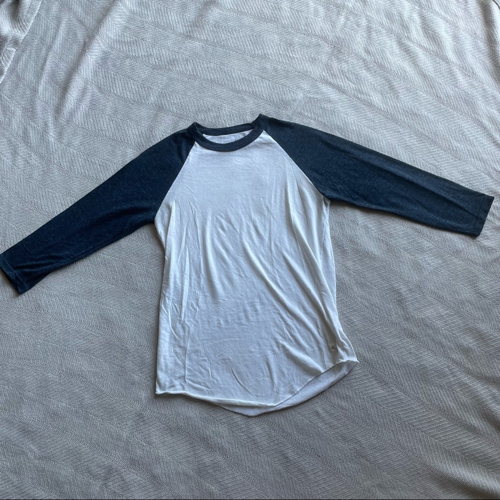 Buckle Departwest Mens Navy & White Baseball Shirt Small